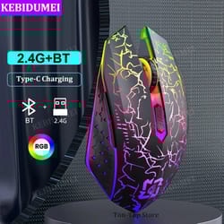 rgb gaming mouse, bluetooth 5.2 wireless mouse, silent mouse rechargeable mouse, dpi mouse for pc laptop macbook