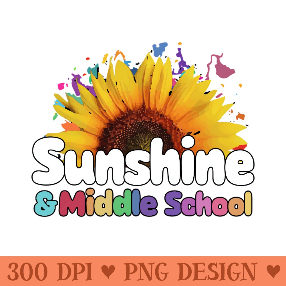 Sunshine and Middle School Back to School - - High Quality 300 DPI