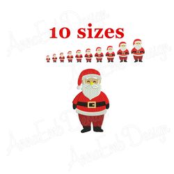 santa claus embroidery design. santa claus silhouette. mini santa claus. machine embroidery. christmas santa claus.
