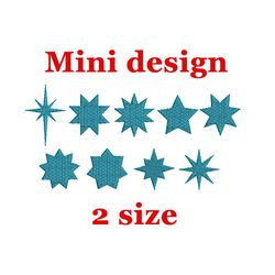 mini star machine embroidery design. star embroidery design. star fill design. embroidery pattern. star set embroidery