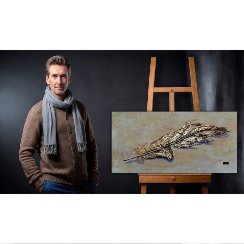 Stylish FeatherDesign ItemsModern ArtHighResolution Digital FileThe Authors Painting 2