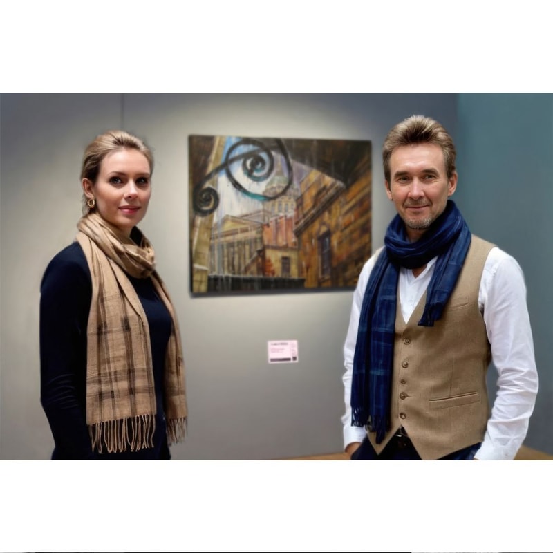 Rainy DaySaintPetersburgCourtyardHighResolution Digital FileThe Authors Painting 2