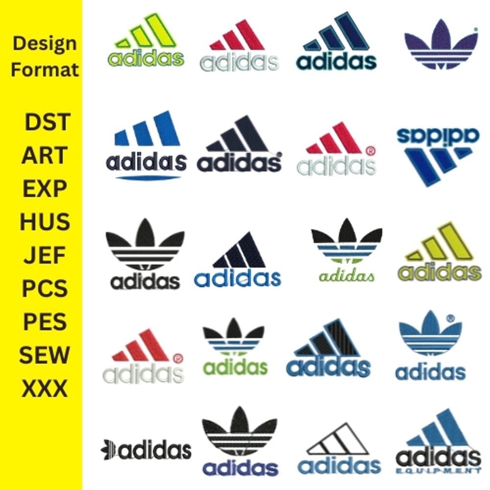 Adidas Embroidery Design Bundles Adidas Embroidery Logo Sportswear Embroidery Patterns Adidas Logo Vector Adidas 0