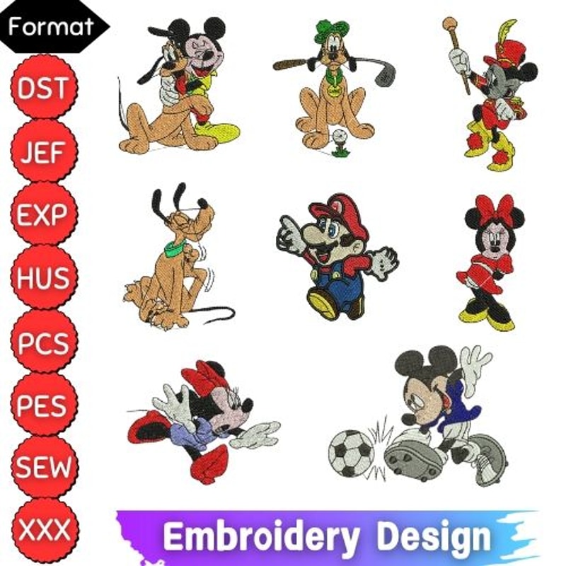 Mickey Mouse Embroidery Design Bundle Disney Mickey Mickey Mouse Design Mickey Cartoon Mickey Mouse 0