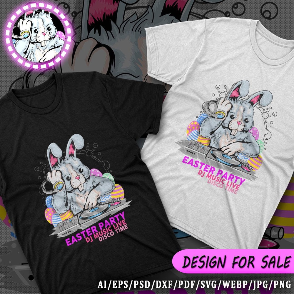 Easter Party Vector TShirt Design AI EPS PSD PDF DXF SVG WEBP JPG PNG 1