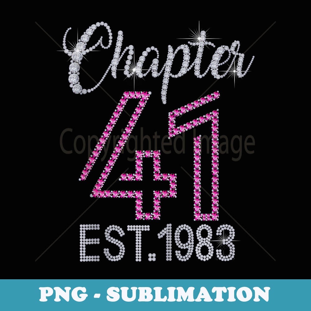 Chapter 41 EST 1983 41th Birthday s for s Queen - Vintage Sublimation PNG Download