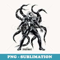 marvel spider-man 2 black suit peter symbiote tentacles - trendy sublimation digital download