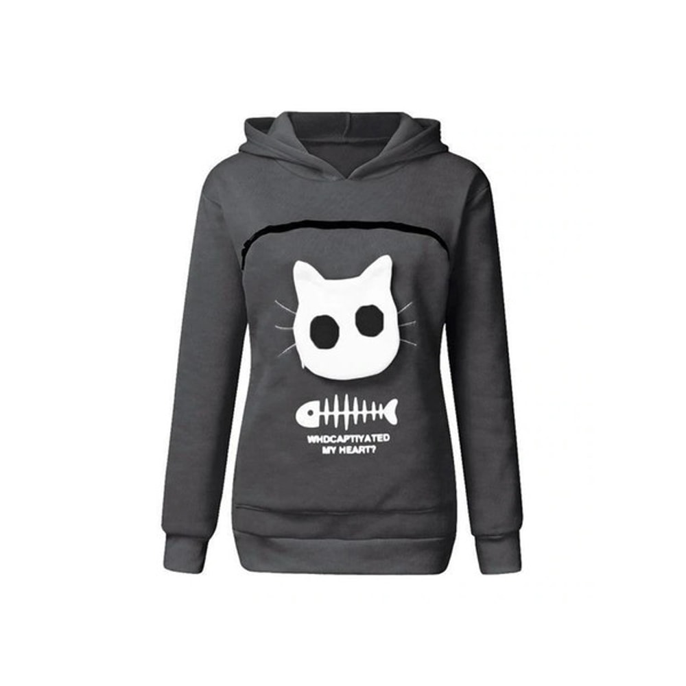 Comfortable cat carrying hoodie for adults