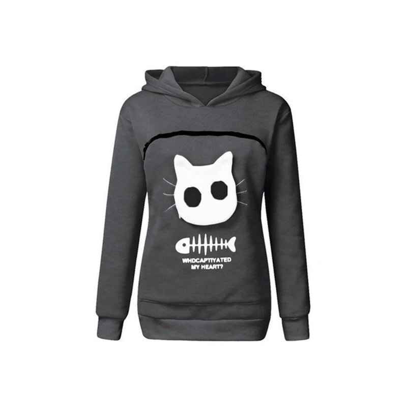 Comfortable cat carrying hoodie for adults