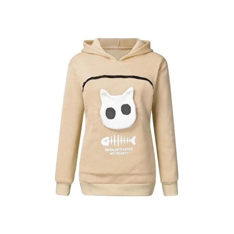 Adorable hoodie with builtin cat holder