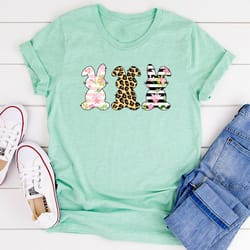 floral easter bunnies t-shirt