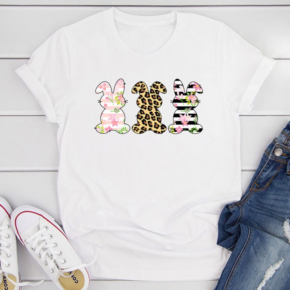 Floral Easter Bunnies T-Shirt 2.jpg
