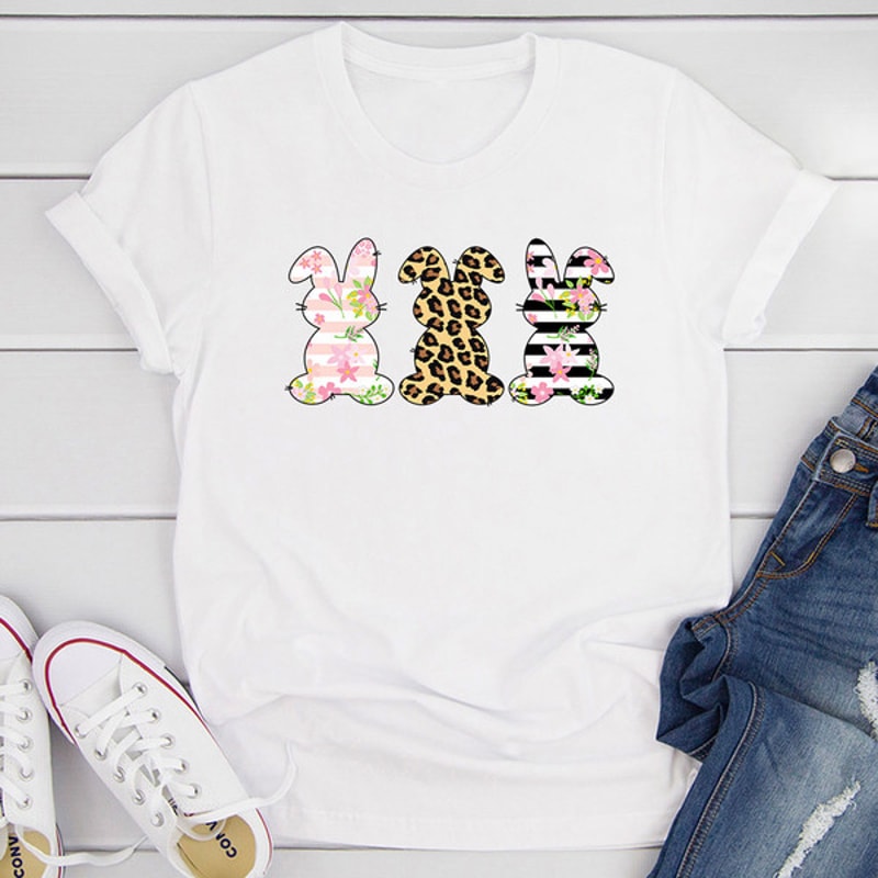 Floral Easter Bunnies T-Shirt 2.jpg
