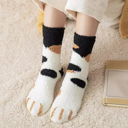 cute fuzzy cat claws socks