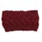 Trendy handknitted headwrap in burgundy