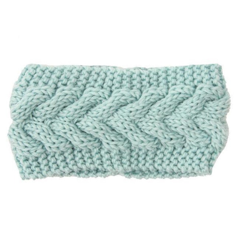 Cute knitted winter headband for girls