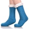 Sherpa Lined Slipper Socks blue
