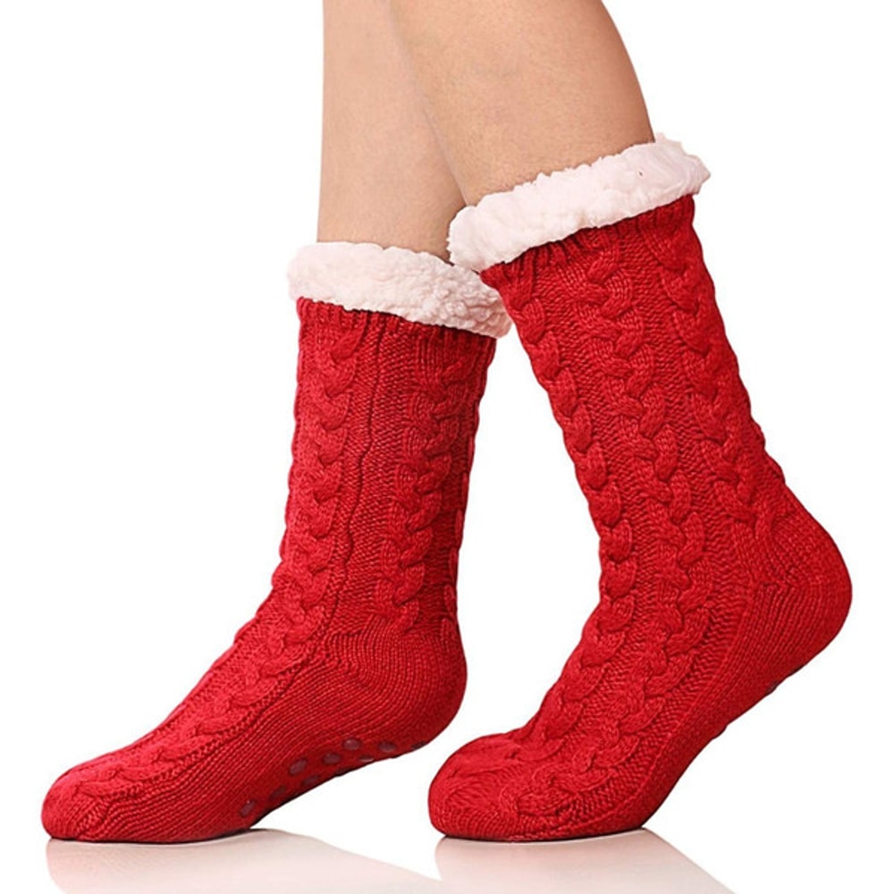 Machine washable lined slipper socks for easy care
