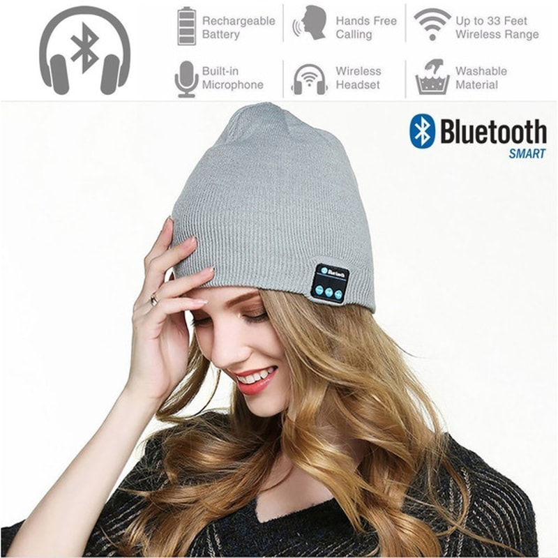 Rechargeable Bluetooth beanie with long battery life