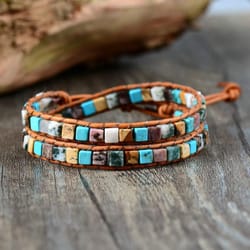 handmade bohemian wrap bracelet – perfect boho chic gift for her, unisex artisan jewelry