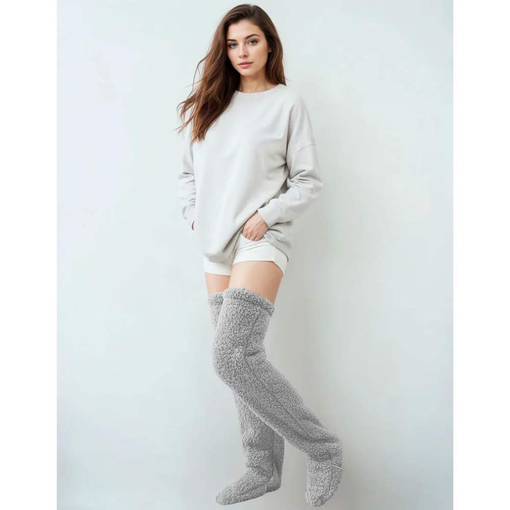 Cozy Over The Knee Sock Slippers One Size Fits All 4