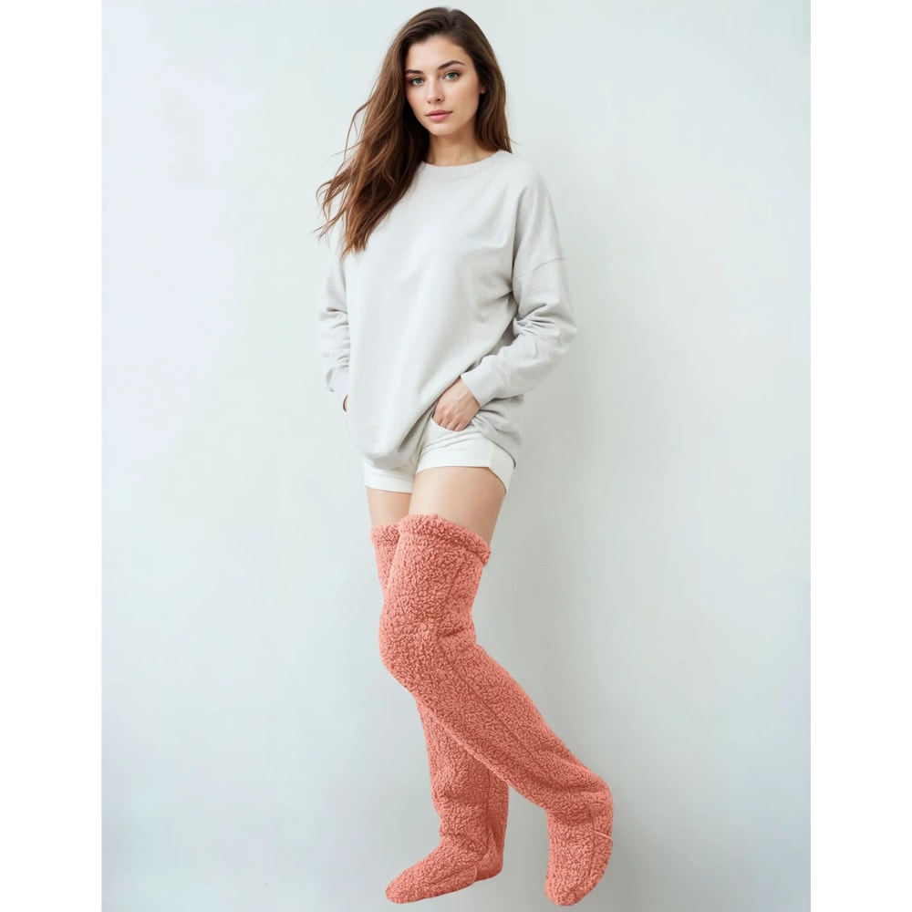 Cozy Over The Knee Sock Slippers One Size Fits All 6