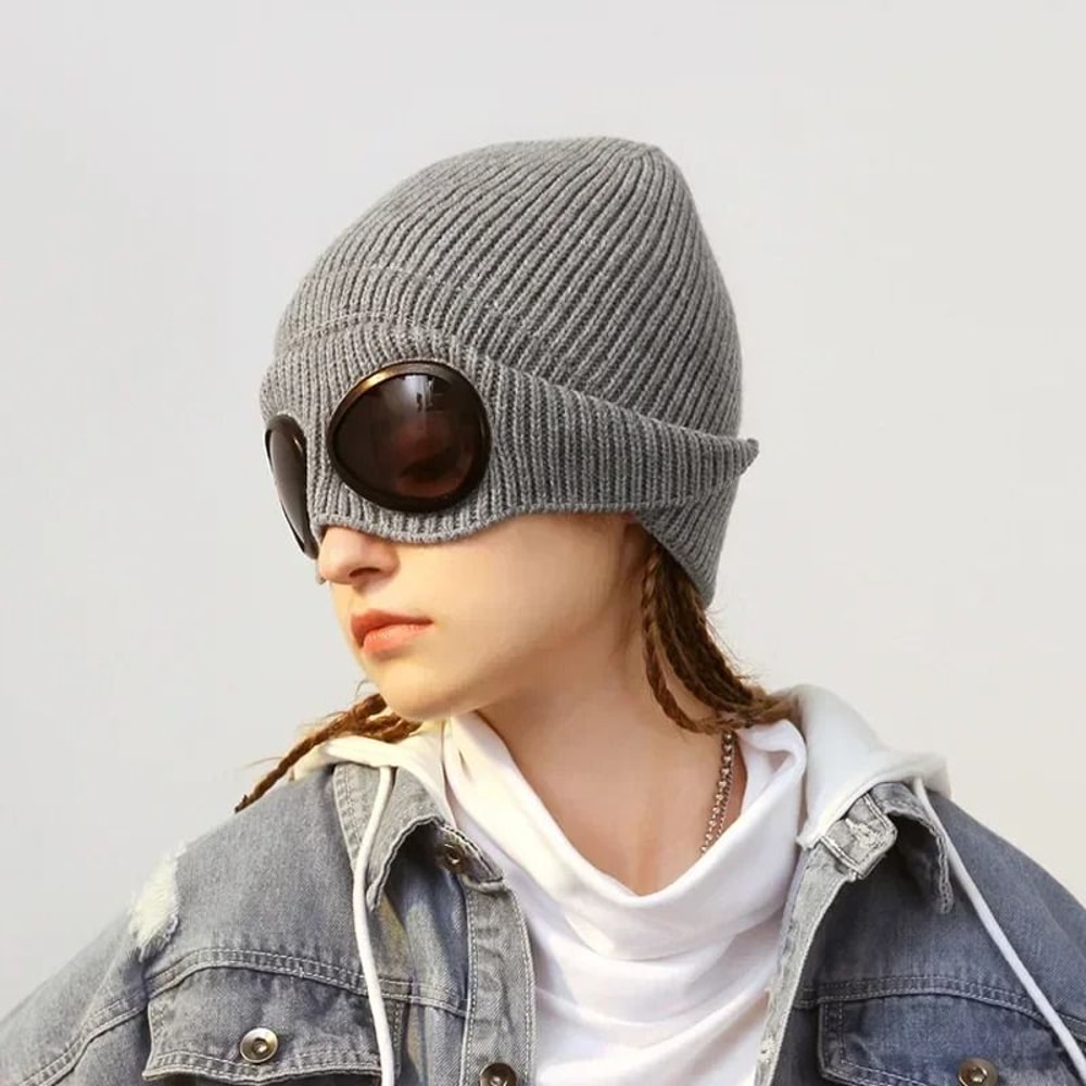 Shop Unisex Brimless Beanie with Goggles