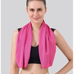 1pc summer ice silk sports towel – instant cooling, breathable, quick-drying gym towel for hiking, swimming, camping