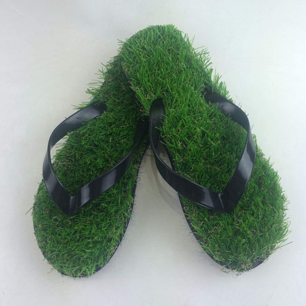 Imitation Grass Flip Flops for Men & Women, Comfortable Summer Beach Sandals