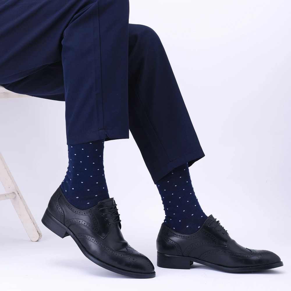 Mens Dress Socks Plus Large Size HighQuality Combed Cotton Crew Socks 0