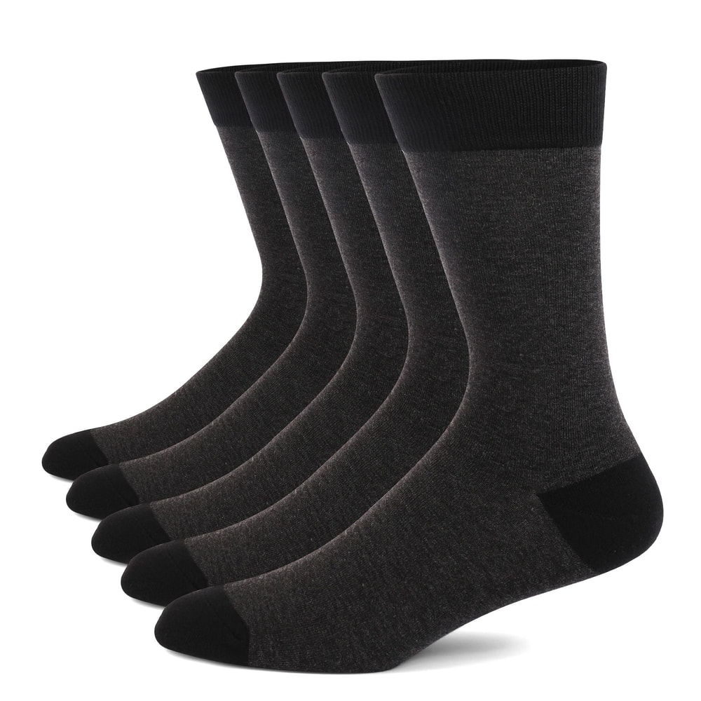 Mens Dress Socks Plus Large Size HighQuality Combed Cotton Crew Socks 2
