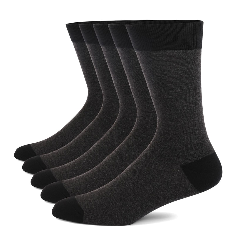 Mens Dress Socks Plus Large Size HighQuality Combed Cotton Crew Socks 2