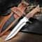 Custom Handmade 135 Inches Bowie Knife Fixed Blade With Leather Sheath For Outdoor Survival Camping 0