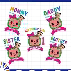 personalize the cocomelon png, birthday tv cartoon show characters png, cece birthday png, cocomelon birthday png