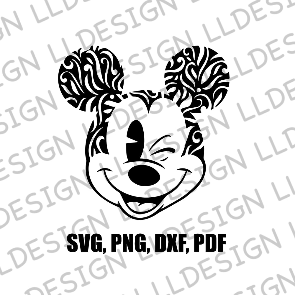 SVG Mickey Svg Png Dxt Pdf Svg Mouse for Cricut Silhouette Instant Download 0