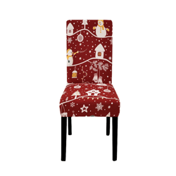 anyhouz chair cover maroon festive christmas design stretchable dining slipcover