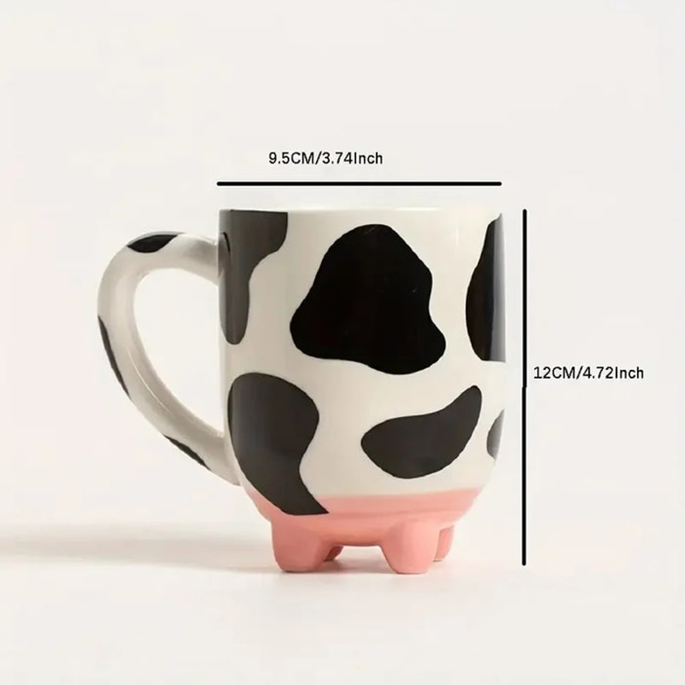 Anygleam Coffee Mug Ceramic With Cow Print Hot Bevarages 3