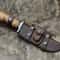 Handmade Damascus Steel Hunting Knife Leather Sheathe Brass Handle With Leather Sheathe Gift For USA Fathers Day Gift 2