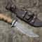 Handmade Damascus Steel Hunting Knife Leather Sheathe Brass Handle With Leather Sheathe Gift For USA Fathers Day Gift 1