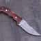 Handmade Damascus Steel Hunting Knife Resin Handle With Leather Sheathe Gift For USA Fathers Day Gift For Men 2