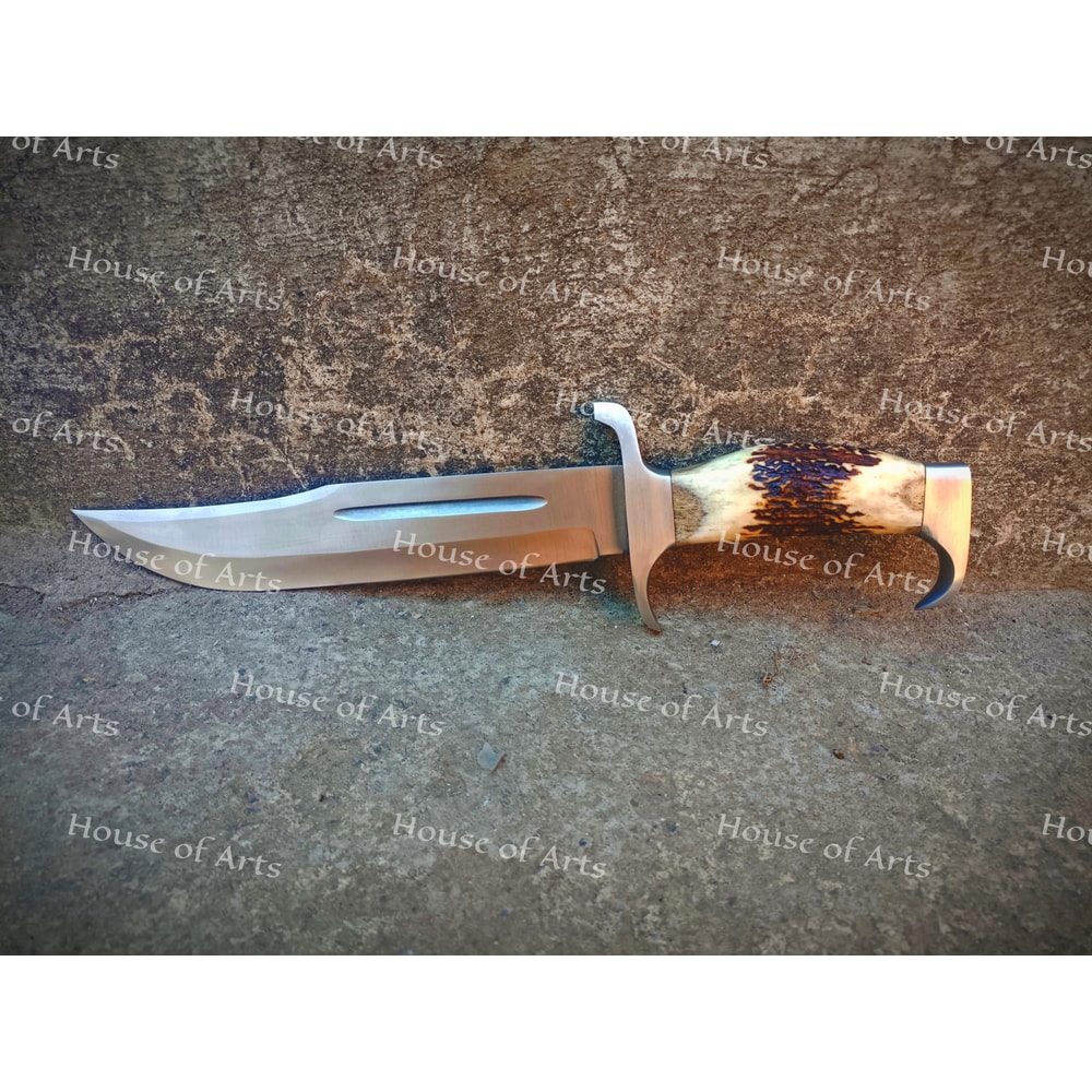 Hand Forged D2 Steel Hunting Bowie Knife 0