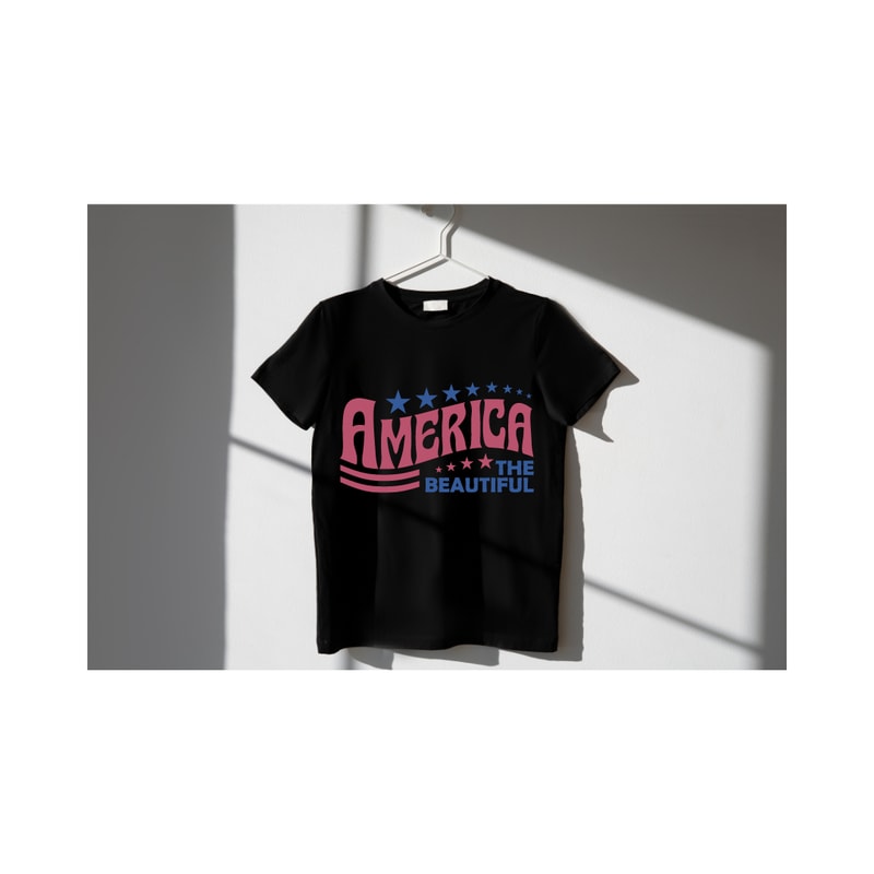 America The Beautiful SVG PNG PDF JPG Patriotic Design For Custom Apparel Decor 1