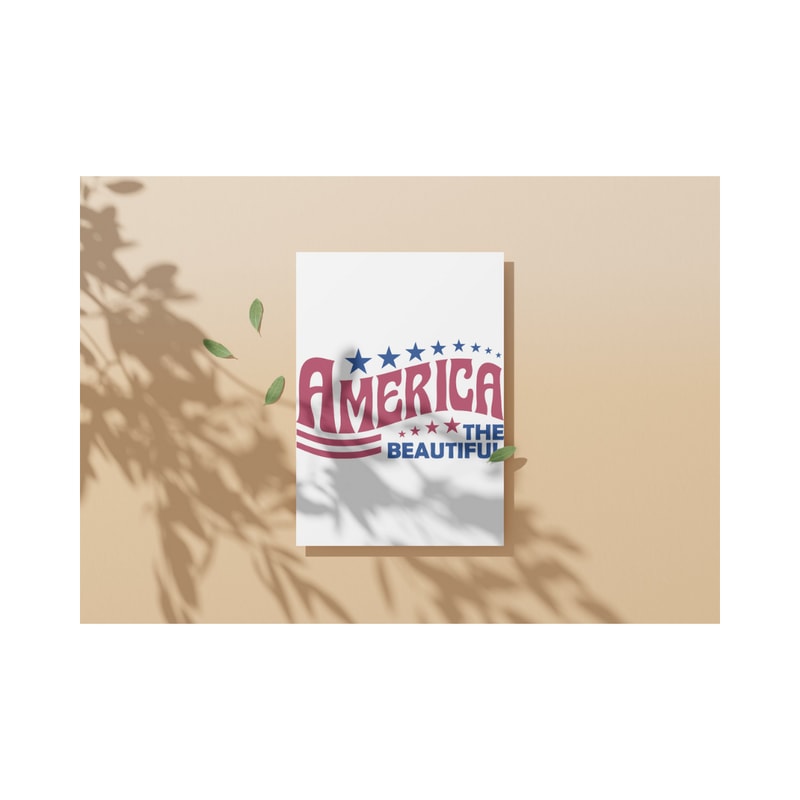 America The Beautiful SVG PNG PDF JPG Patriotic Design For Custom Apparel Decor 2