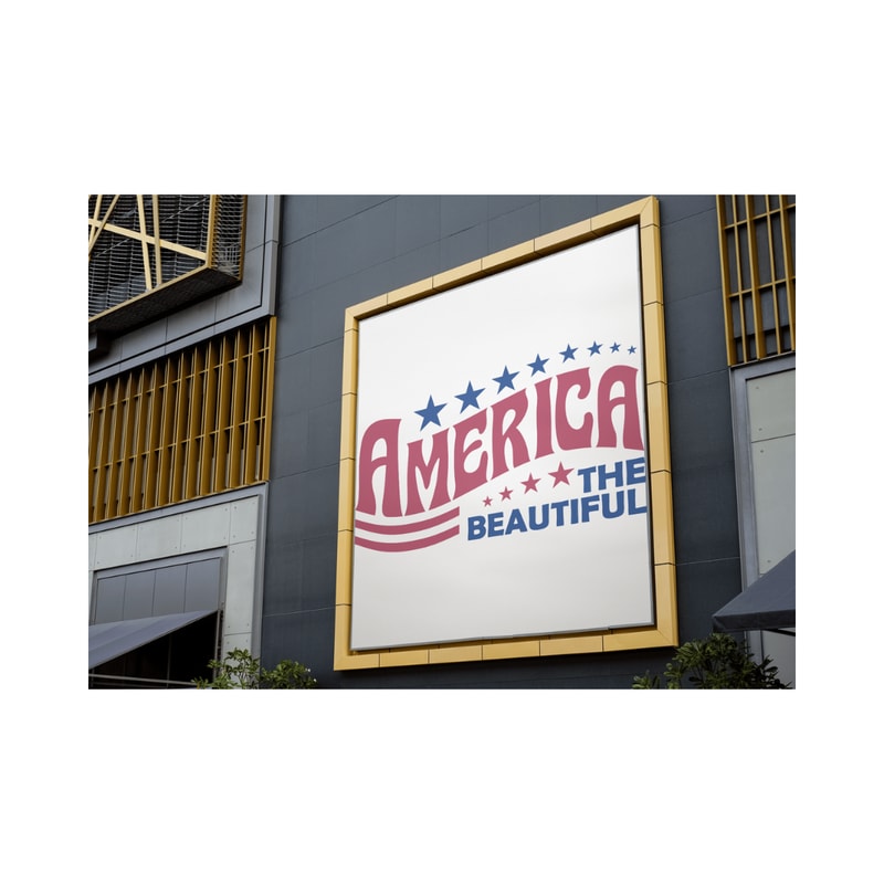 America The Beautiful SVG PNG PDF JPG Patriotic Design For Custom Apparel Decor 4