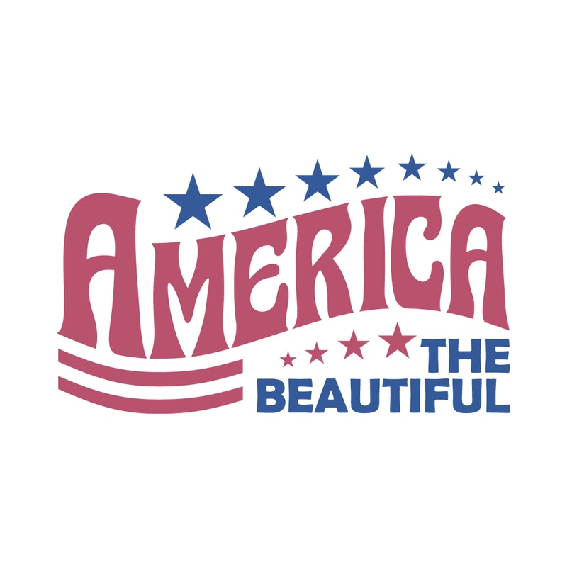 America The Beautiful SVG PNG PDF JPG Patriotic Design For Custom Apparel Decor 5