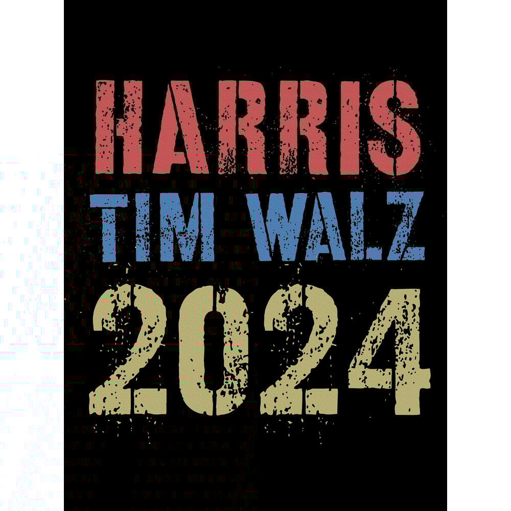 Harris Tim Walz 2024 American Election 2024 Pro Kamala PNG 0