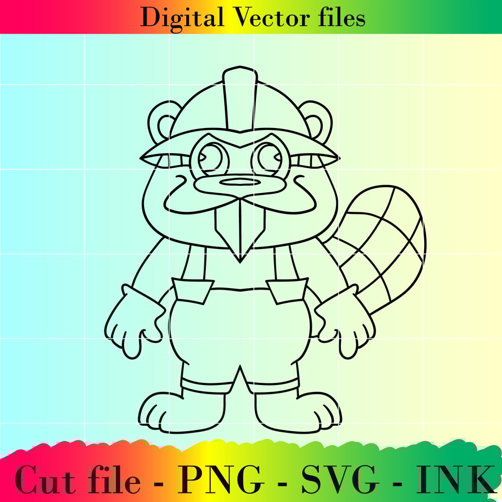 Sticker SVG PNG Ink Cut File Barney Beaverton From Cluckys Logic Editable Project Printable For Birthday 1