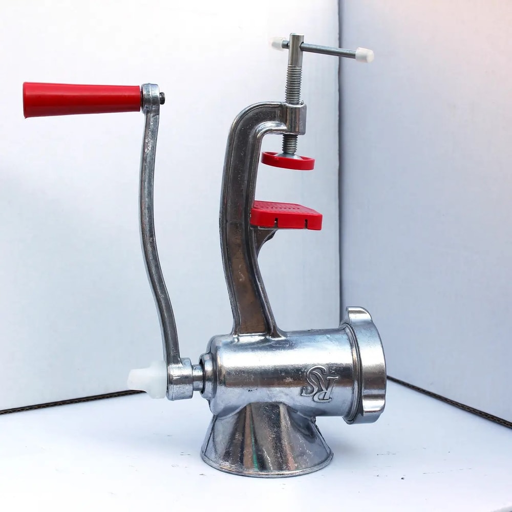 NEW Manual Meat Grinder Tabletop Hand Crank Mincer Myasorubka Ukraine round 0
