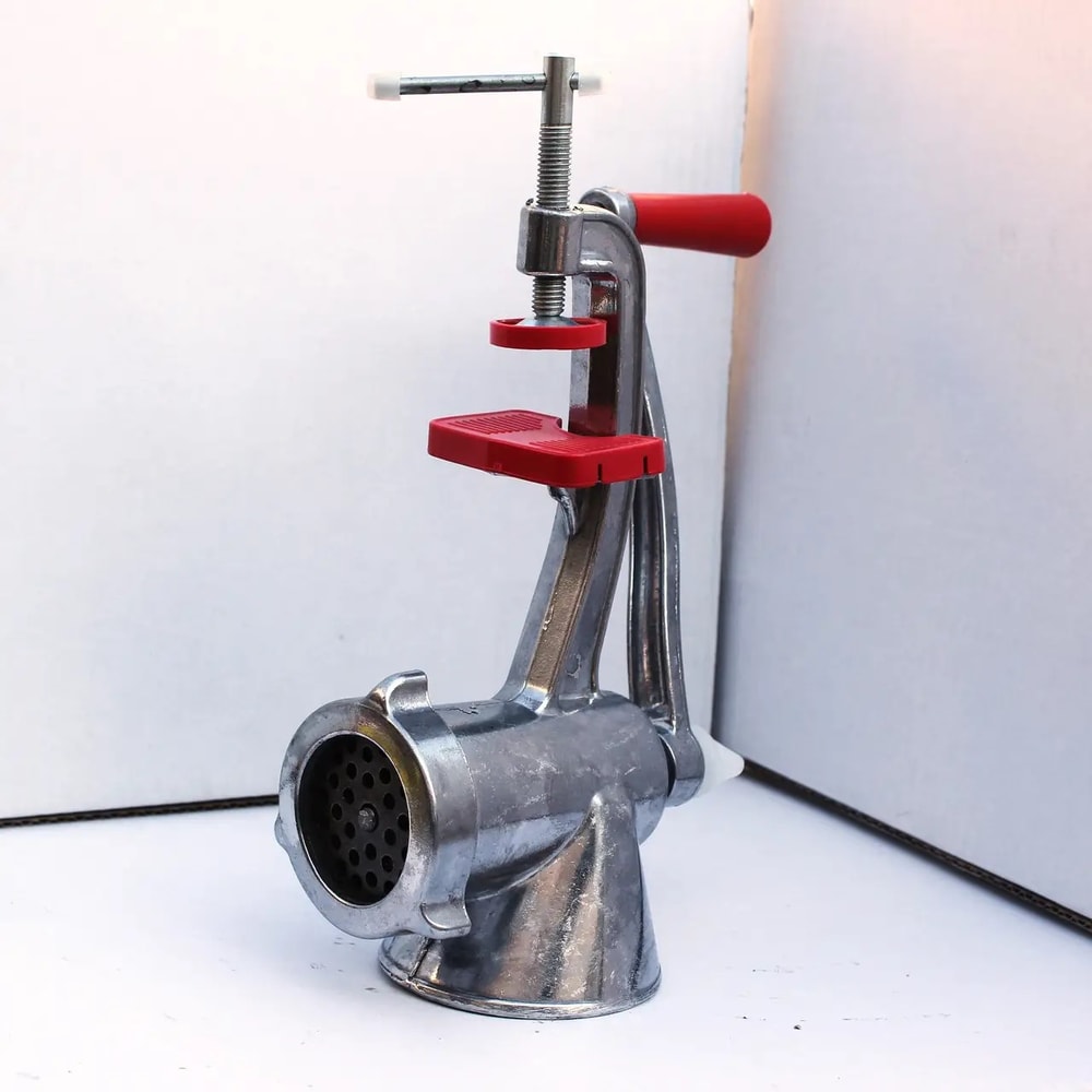 NEW Manual Meat Grinder Tabletop Hand Crank Mincer Myasorubka Ukraine round 3