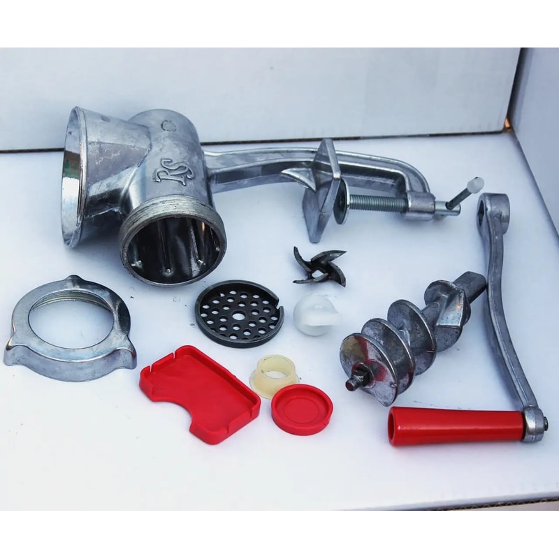 NEW Manual Meat Grinder Tabletop Hand Crank Mincer Myasorubka Ukraine round 6